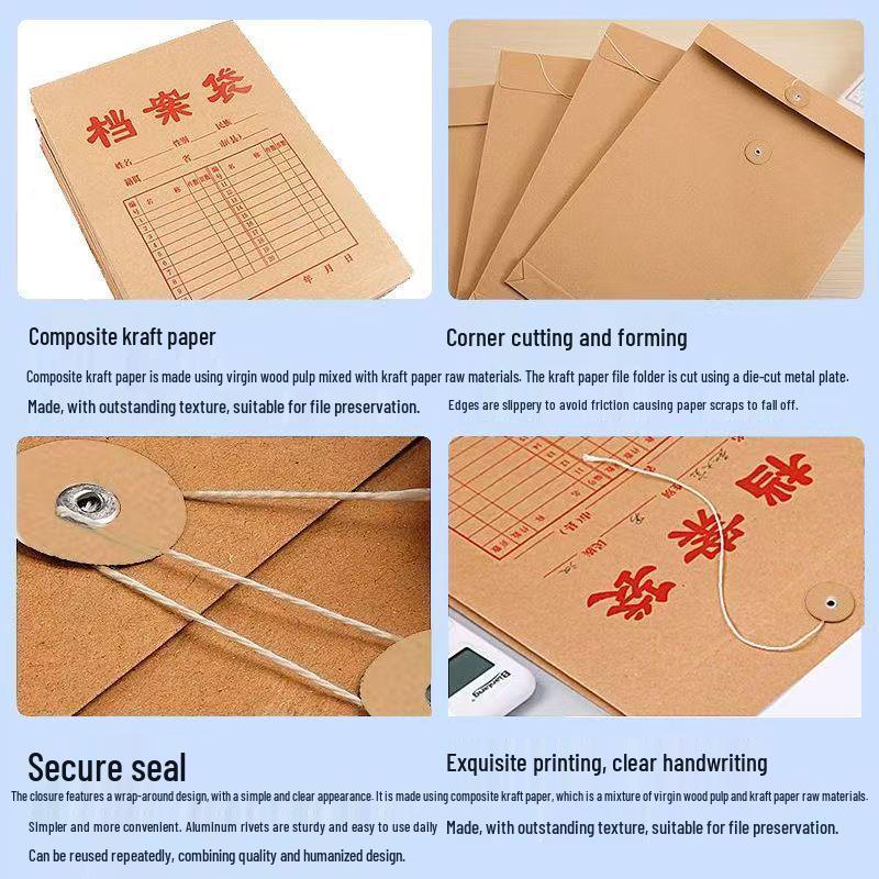 Thickened A4 Kraft Manila Envelope for Document Storage