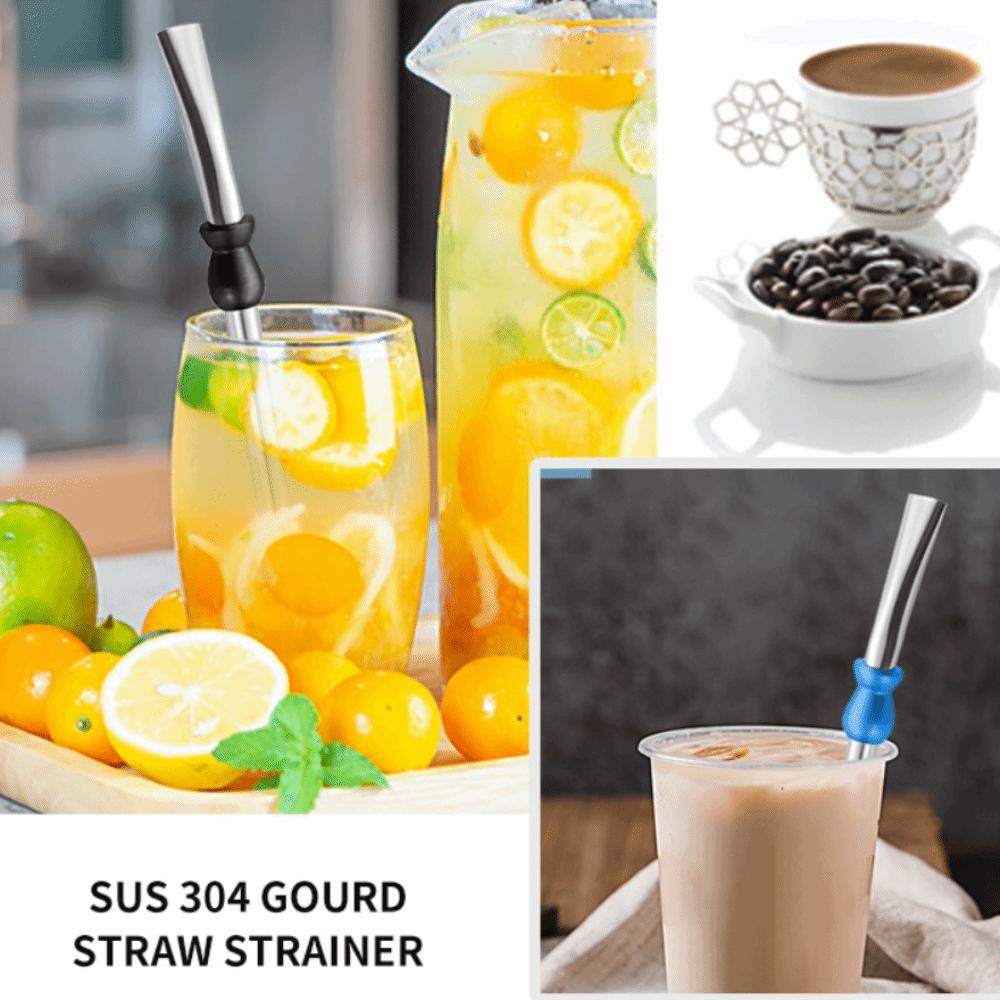 2 Piece Reusable Yerba Mate Drinking Straw 304 Stainless Steel Filter Straw Straw Spoon Cafe