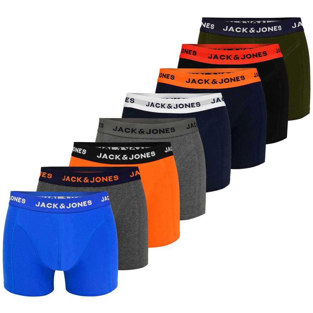 JACK&JONES Men's Boxer Shorts Multicolor JJ9926 Cotton Logo 8 Pack