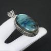 Natural Blue Flashy Labradorite Gemstone Handmade 925 Sterling Silver Jewelry Pendant Natural Blue Labradorite Gemstone Jewelry For Gifts
