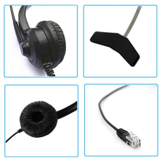 H300 Телефонная гарнитура с шумоподавлением, высокой четкости, удобная, 3,5 мм, 2,5 мм, RJ9, с микрофоном, гарнитура для обслуживания клиентов для бизнеса