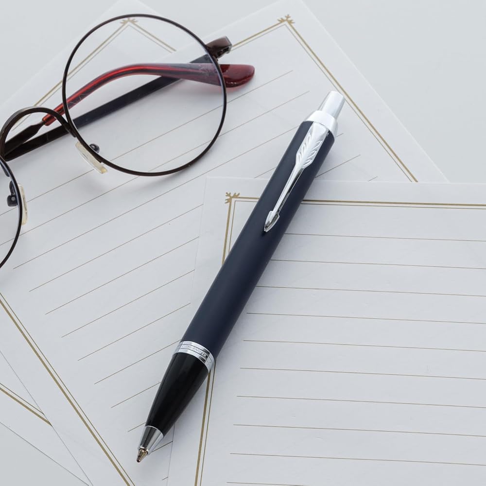PARKER Ручка-шариковая Parker IM Королевский синий CT Средний стержень, Сменный В подарочной упаковке 1975640