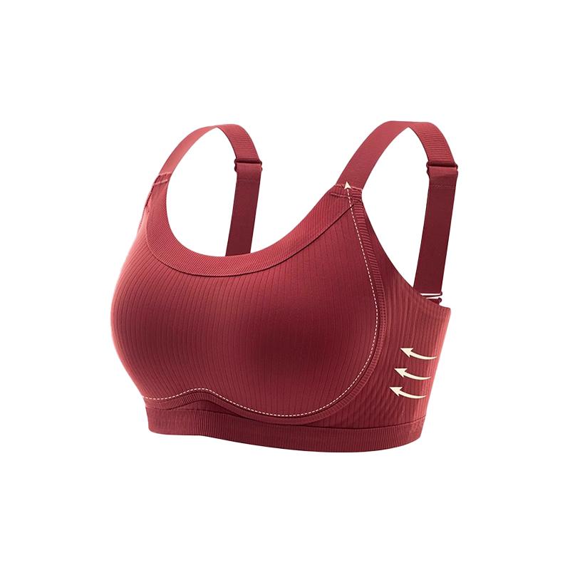 Seamless Plus Size Bra Wireless Bras for Women Full Cup Bra Sexy Underwear Red Color Brassiere M-3XL