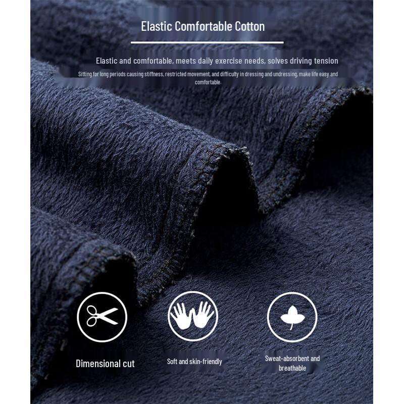 Luo Meng Men's Winter Fleece-Lined Straight-Leg Jeans WLA07R