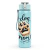 1PC Dog Mom Paw Heart Slogan Print 750ml Color Plastic Sports Water Bottle Leakproof Flip Straw Lid Suitable for Sports Office Home Use