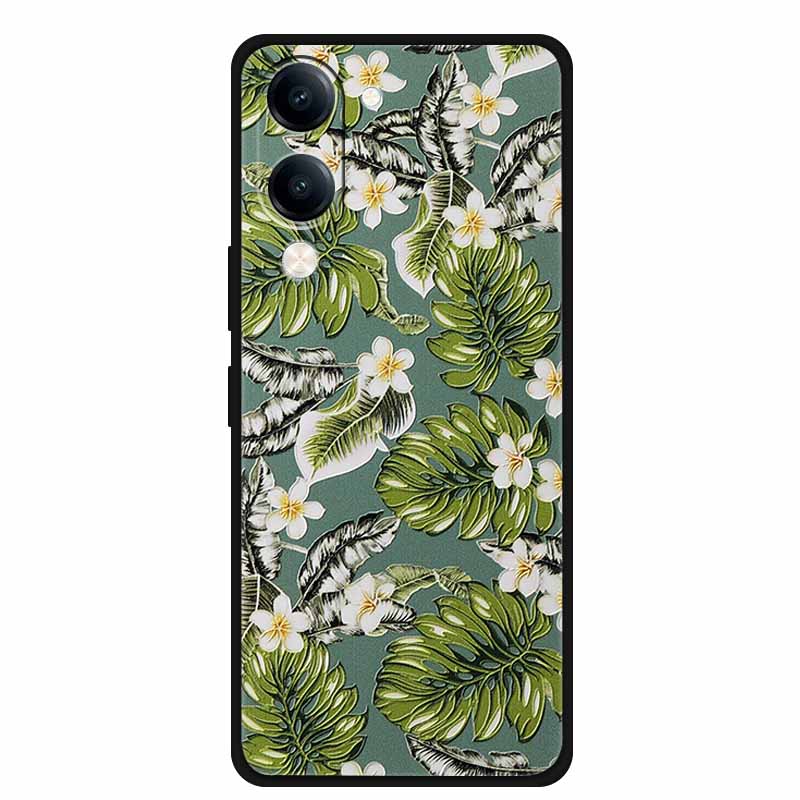 Cartoon Relief Cover For Vivo Y04 V2430 Y37C Y29S V2446 Funda 3D Red Flower Soft Silicone TPU Phone Case Y29T Y19sGT Bumper Capa