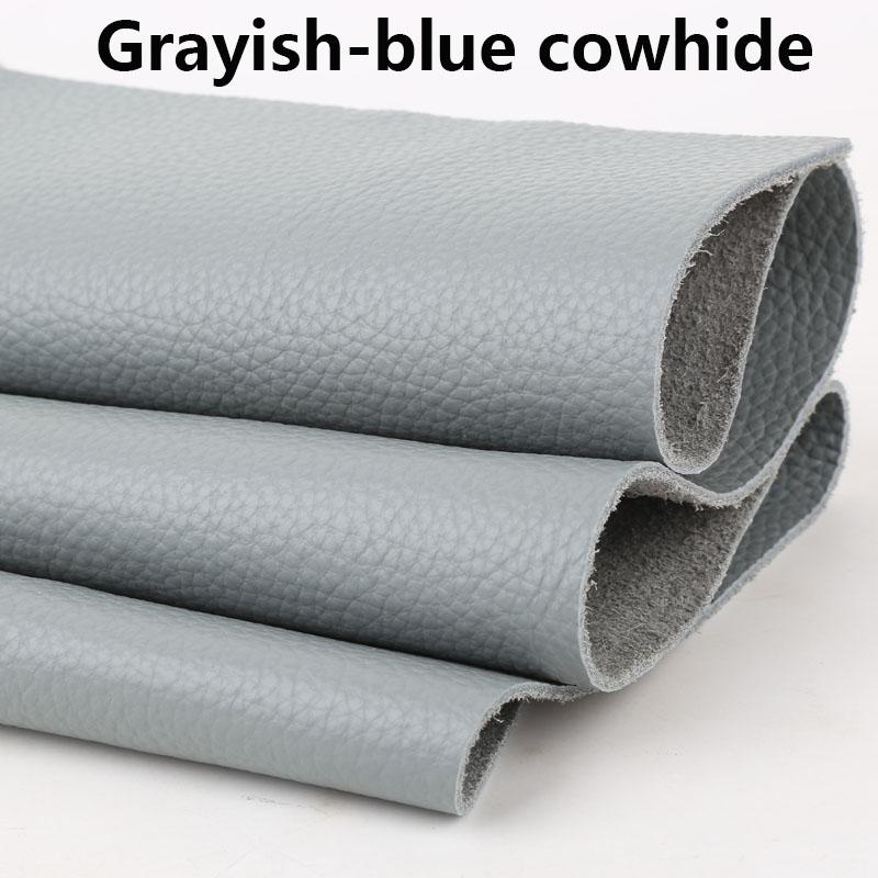 Handmade DIY full-piece sofa seats and car seat cushions made of genuine leather, featuring a deep and light gray pattern, with