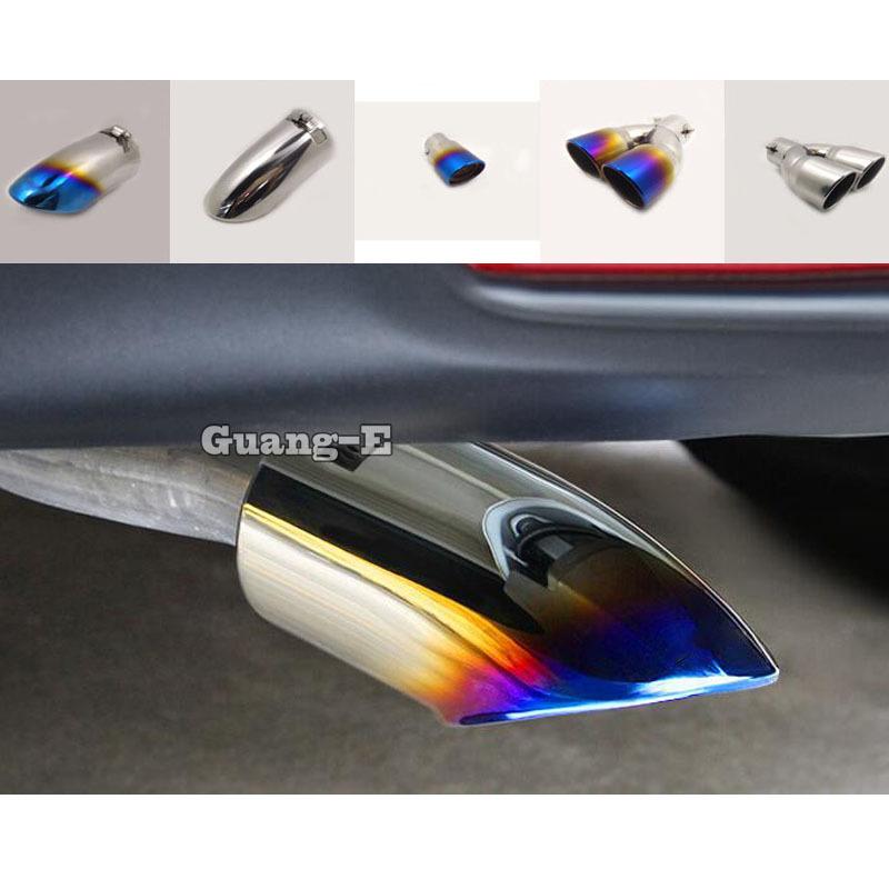 For Nissan Kicks 2017 2018 Car Body Cover Stainless Steel Muffler Pipe Outlet Dedicate Exhaust Tip Tail