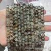 Yuanqi Jewelry Натуральные зеленые фантомные бусины для браслетов DIY, Полу-горшок, Качество 7A, Полуфабрикаты ювелирных аксессуаров.