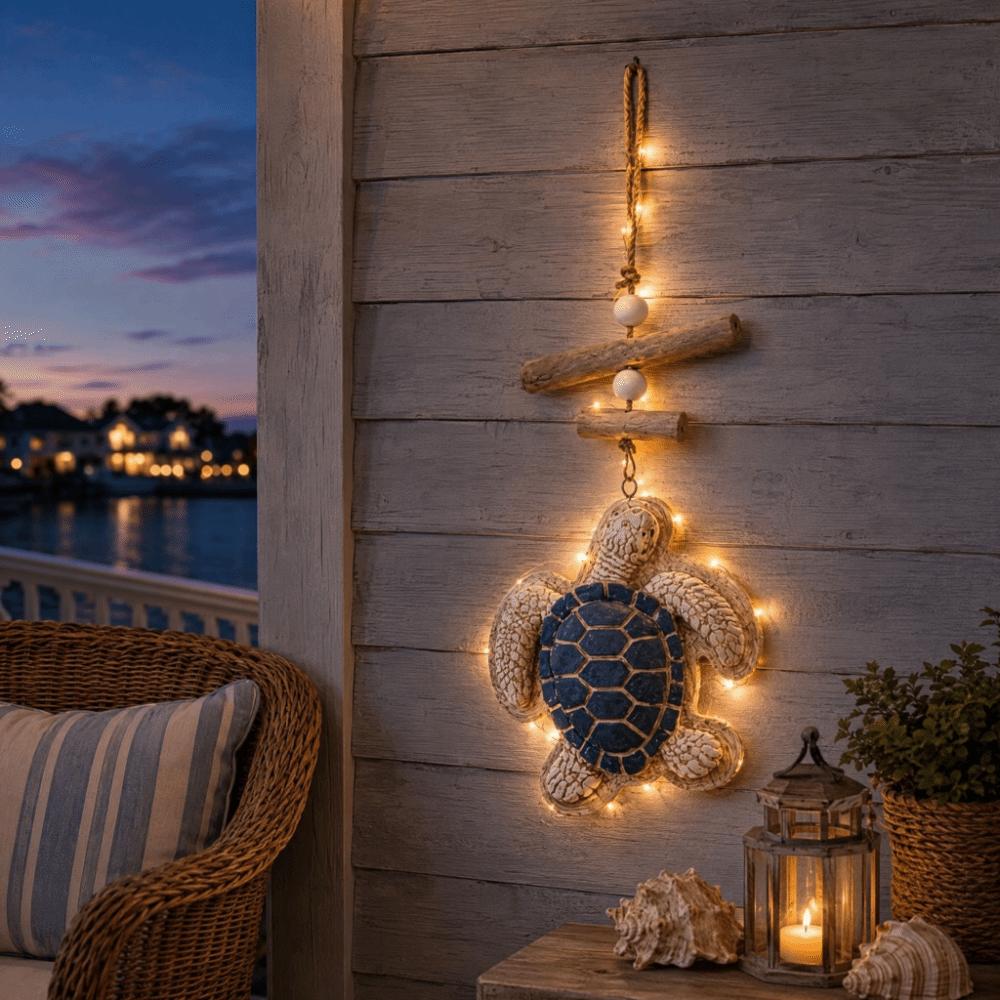 Rustic Coastal Wall Ornament Vintage Beach Theme Home Decoration Living Room