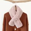 Hair Collar~ Temperament White Pearl Buckle Hair Scarf Women's Winter Versatile Thickened Warm Plush Scarf