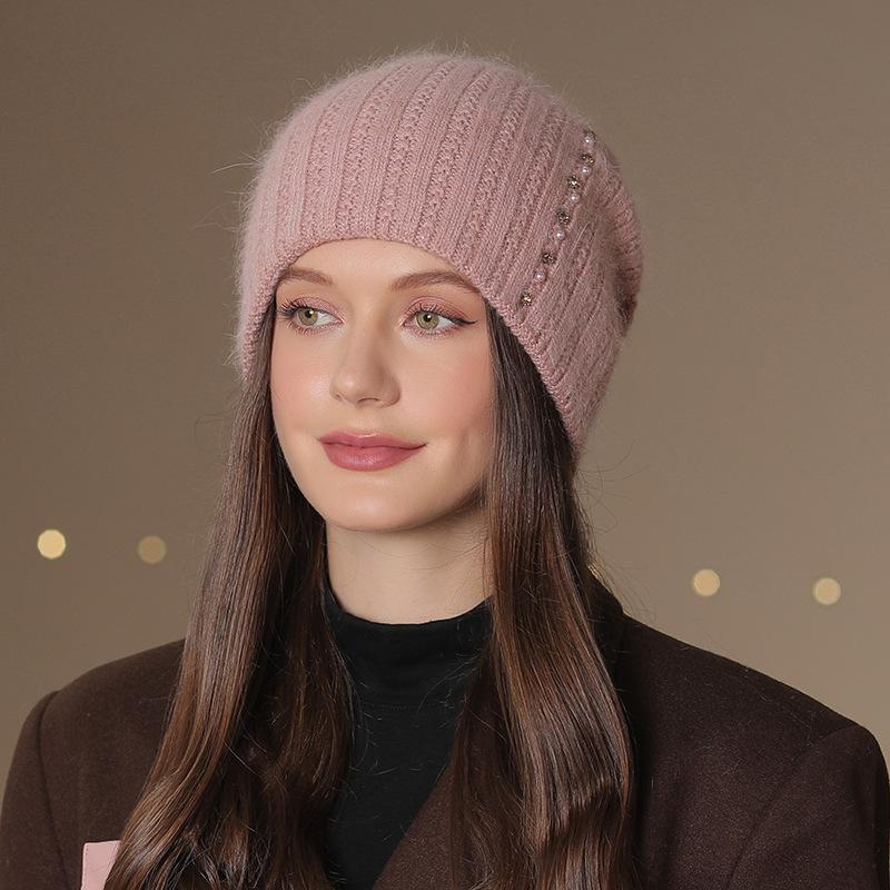 Новая женская зимняя шапка, модная декоративная шапка-бини, теплая зимняя шапка для женщин, повседневная уличная вязаная шапка
