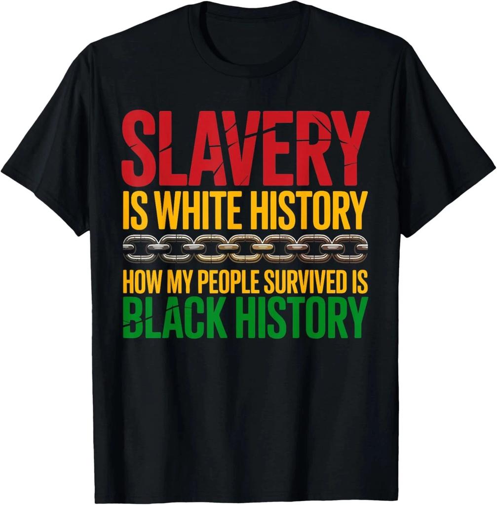 Slavery Is White History Juneteenth Black History Unisex T- Shirt