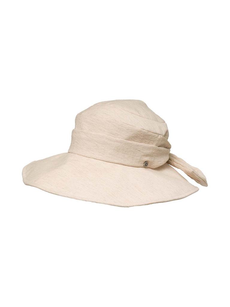 Beulaunhaes Wide Hat With Back Ribbon Accent