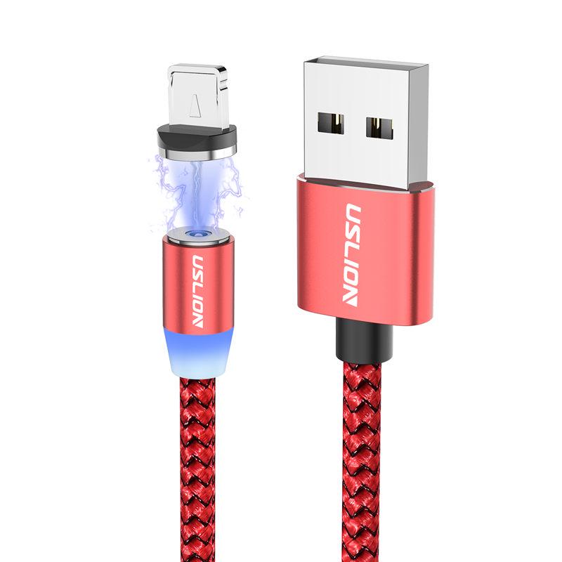 USLION 2M Магнитный Micro USB Кабель Для Зарядки iPhone Type-C Магнитное Зарядное Устройство USB Кабель Type C