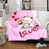 1pc Blanket Bubu and Dudu Print Design, Lightweight Blanket for Sofa, Bed- Soft &Warm, Gift for All Seasons like Christmas, Halloween
