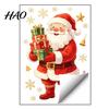 Christmas Party Supplies Window Clings, Cute Santa Claus Snowman Xmas Tree Stickers, Theme Wall Decals Winter PVC Static Glass Decal for Living Room,