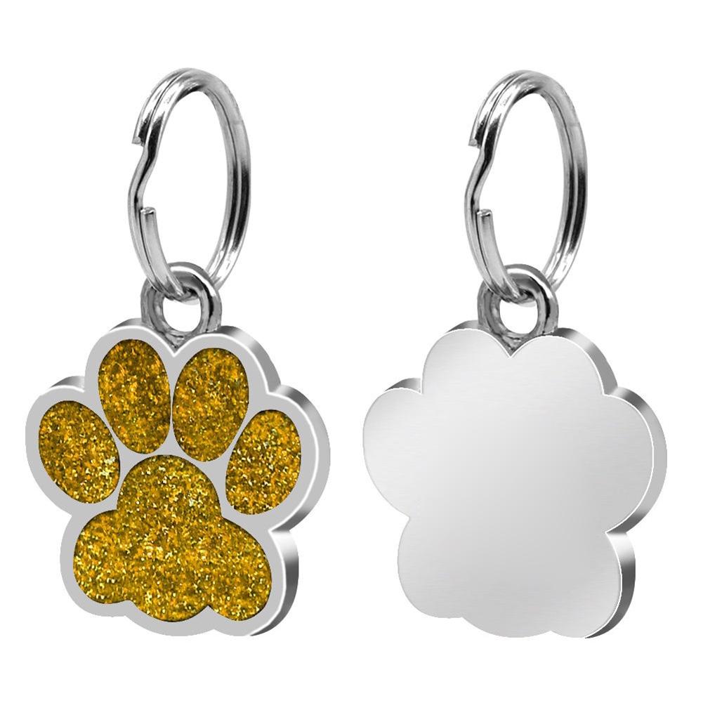 Pet Supplies Dog Paw Print Anti-lost Tag Zinc Alloy Loose Powder Pendant Accessories