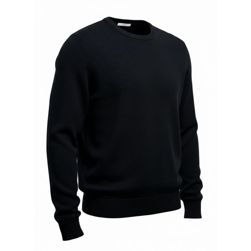 Mens Silk Wool Blend Crewneck Knit Sweater Soft Warm Casual Pullover Young Adults