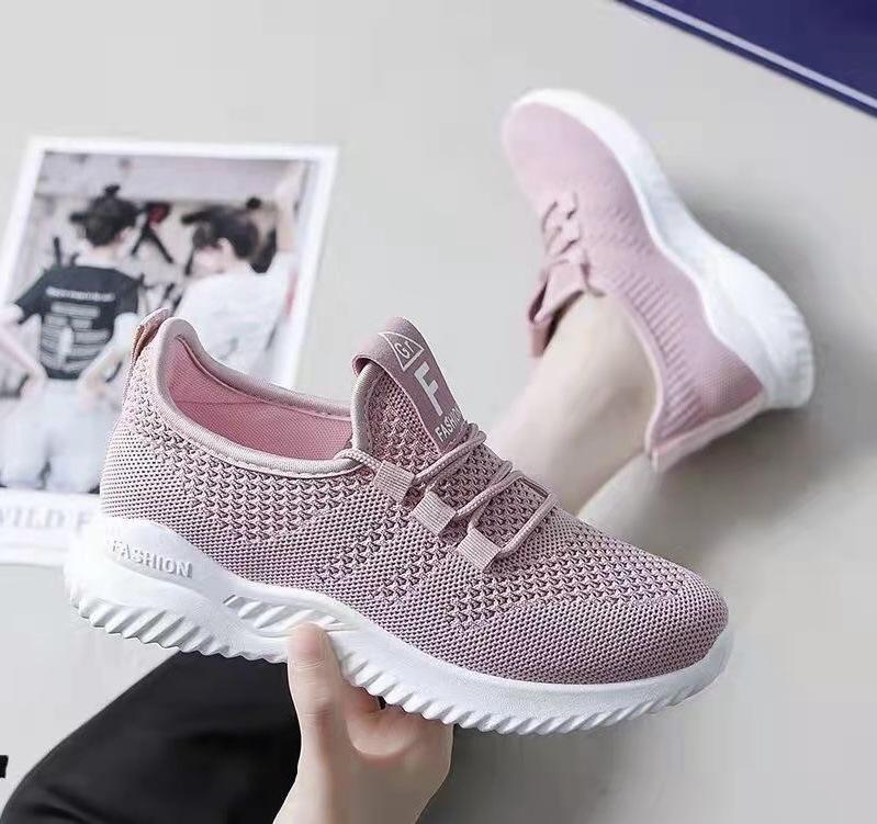 Новые женские повседневные туфли из плетеной ткани, легкие и дышащие, поступили в продажу от производителей весенне-осенней коллекции 2025 года в уезде Вэнь, провинция Хэнань
