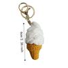 Ice Cream Cone Crochet Keychain Handmaking Knitted Keyrings Exquisite Ice Cream Pendant  Bag Charm