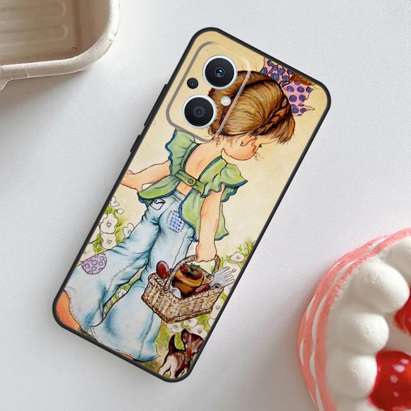 Sarah Kay pattern Case For OPPO Reno 7 8 6 5 4 Lite 8T 4Z 5Z 11 F 10 Pro OPPO Find X6 X5 Pro X2 X3 Neo Cover