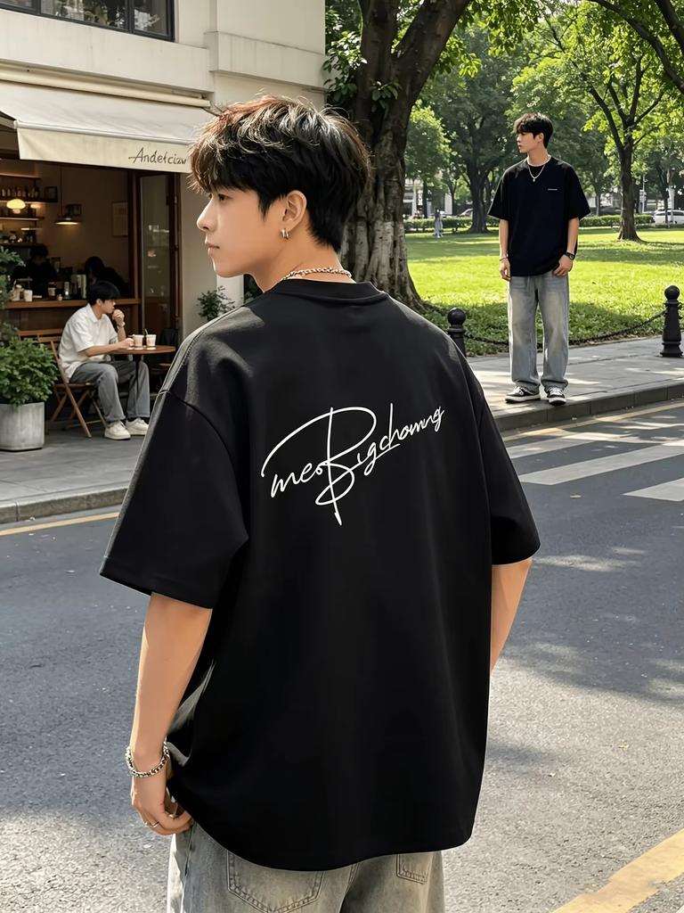 Unisexs Cotton TShirt Loose Fit Short Sleeve Crew Neck Tshirt Simple Design Suitable for Casual Wear Fashion Streetwear 26