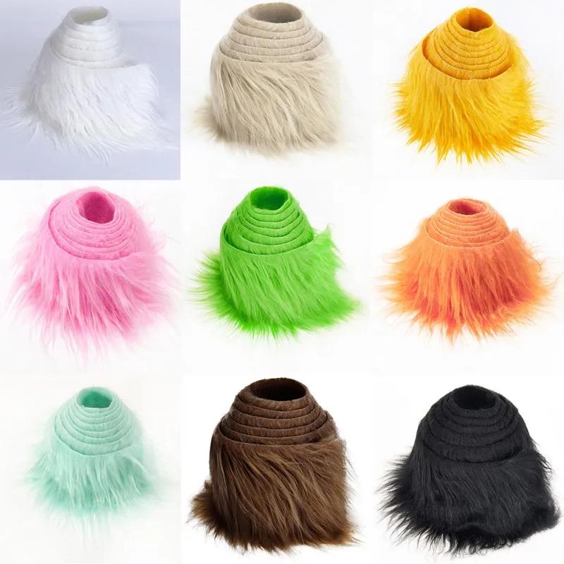 Tapes DIY Apparel Sewing Fluffy Trim Faux Raccoon Fur Ribbon Trimming Fabric Home Decoration Sewing Costume Collar Hat