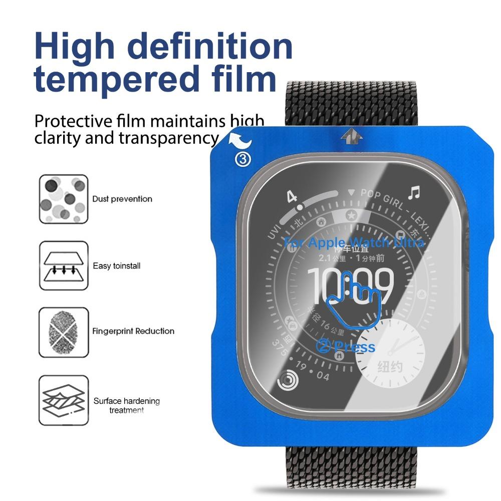 Простая установка HD-стекло для Apple Watch Ultra 3 Защитные пленки для экрана с позиционирующими пленками Инструмент для установки для Apple Ultra 3