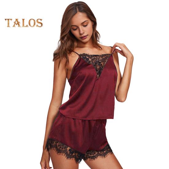 Женский пижамный комплект из 2 шт./компл., кружевной топ без рукавов с цветочной вышивкой на тонких бретельках, эластичный топ с высокой талией, облегающие шорты, домашняя одежда, жилет, шорты, летний комплект
