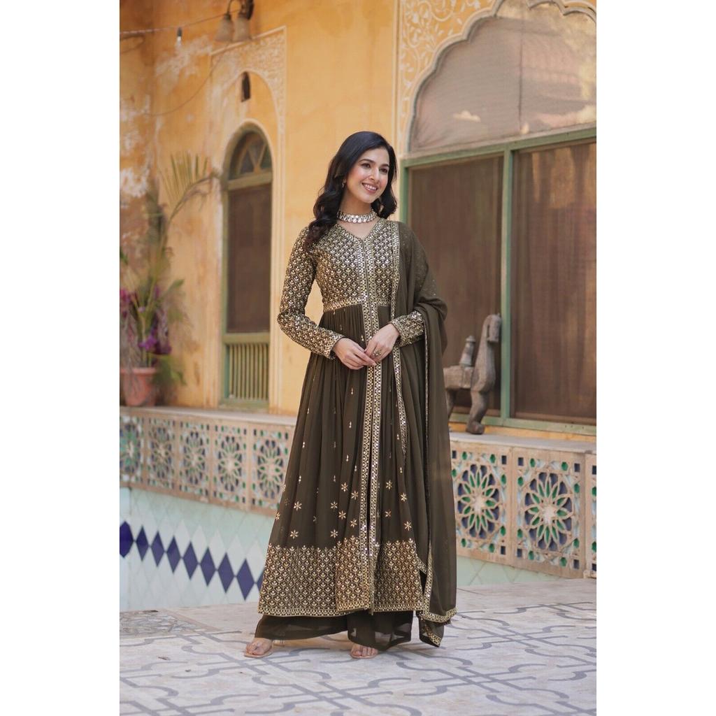 Salwar Kameez Индийские женщины Этническое платье Болливуд Пакистанский дизайнер Salwar костюм