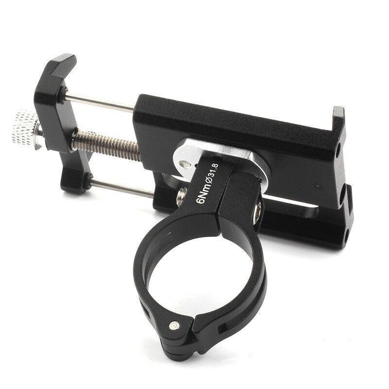 Aluminum Alloy Bicycle Phone Holder Anti Slip Handlebar Mount Bracket Rack Bike Phone Mount Scooter Mobile Phone Holder