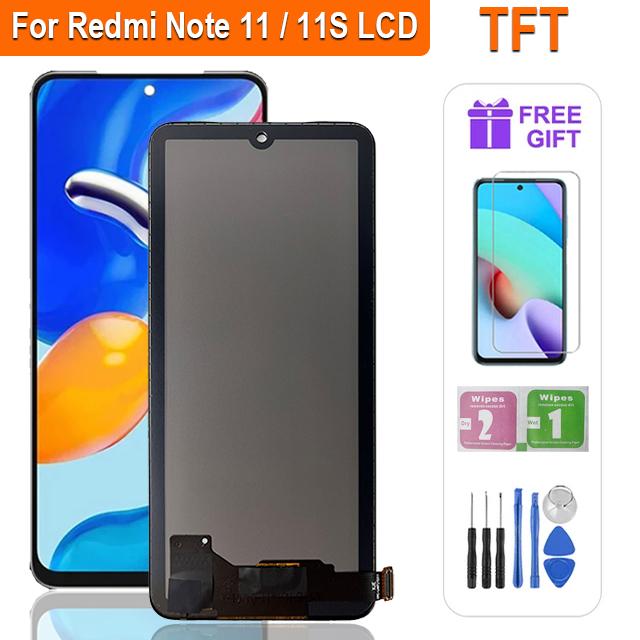 Super AMOLED LCD для Xiaomi Redmi Note 11 LCD 2201117TG LCD дисплей сенсорный экран дигитайзер сборка для Redmi Note 11S LCD