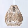 Handwoven Wicker Lampshade Rattan Pendant Lamp Shade Paper Rope Chandelier Cover for Restaurant