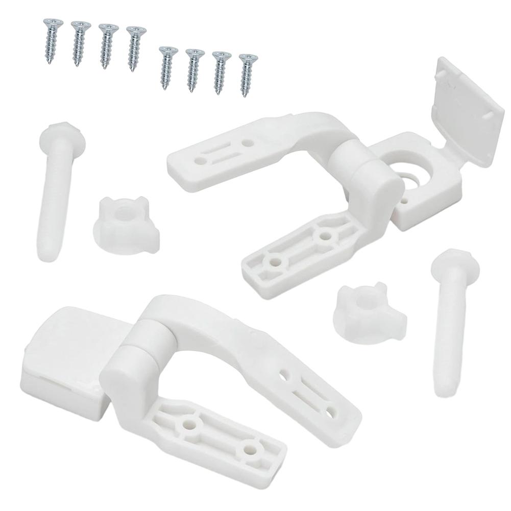 Toilet Seat Lid Hinge 1Pair White Plastic Toilet Bolts Screw Nuts For Bathroom Toilet Accessories