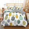 Fruit Pineapple Queen King Duvet Cover 3D Yellow Tropical Fruit Bedding Set Plants Comforter Cover 2/3pcs Polyester Quilt Cover