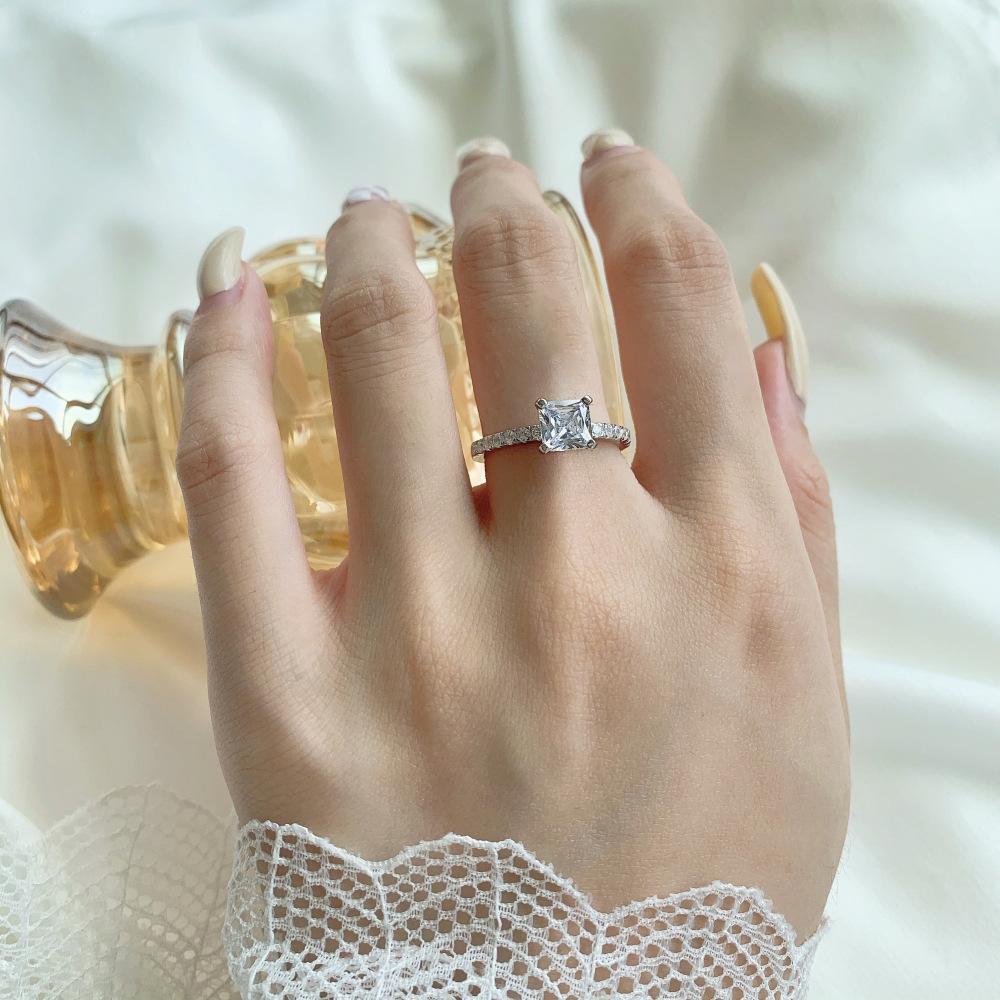 Танцизное женское классическое кольцо из стерлингового серебра 925 пробы с цирконом, женские ювелирные изделия, свадебное обещание, подарок для вечеринки