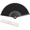 Kimono Summer Fan with Paper Fashion Craft [Asakusa Market] Box, Tablet, Women's Gift, Fan, (Black)