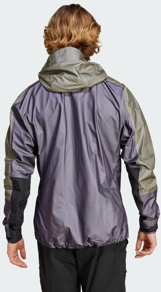 Куртка Adidas Terrex Techrock Light Gore-Tex Active Rain Jacket Aurora Black / Olive Strata (IW8863)