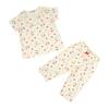 Hello Kitty with Name Tag Kids' Short-Sleeve Pajamas, 90cm, Moisture-Wicking, Quick-Drying, Loungewear/Sleepwear, (Product Number 290637)