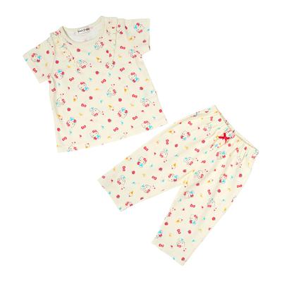 Детская пижама с коротким рукавом Hello Kitty с биркой для имени, 90 см, влагоотводящая, быстросохнущая, домашняя одежда/одежда для сна, (Номер продукта 290637)