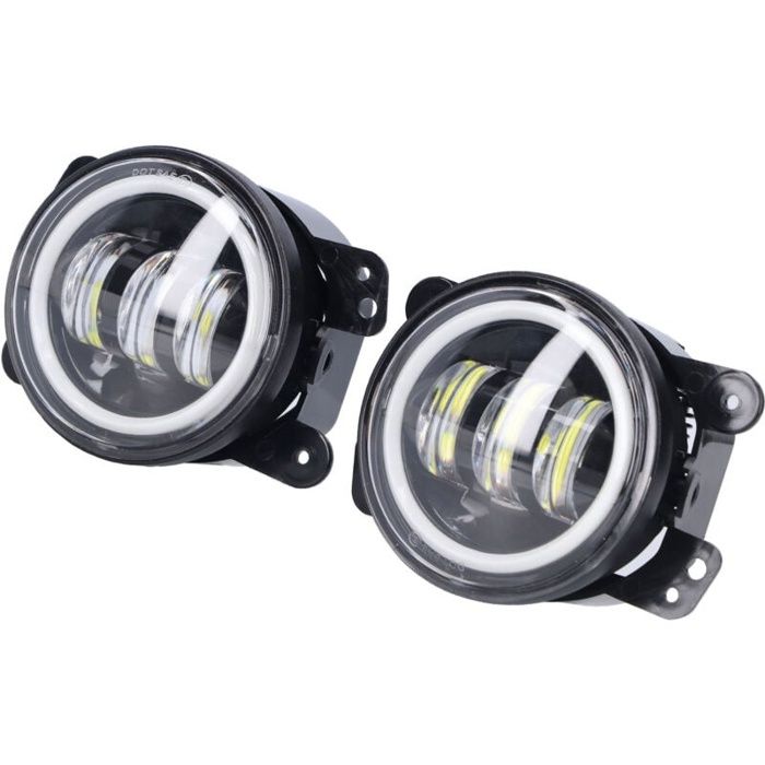 Phare antibrouillard LED - AIMOONSA - Angel Eyes 30W - 3000LM - 10-30V - IP67