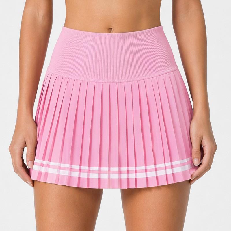 Womens High-Waisted Athletic Skort With Pockets Anti-Show Through Running Gym Tennis Skirt