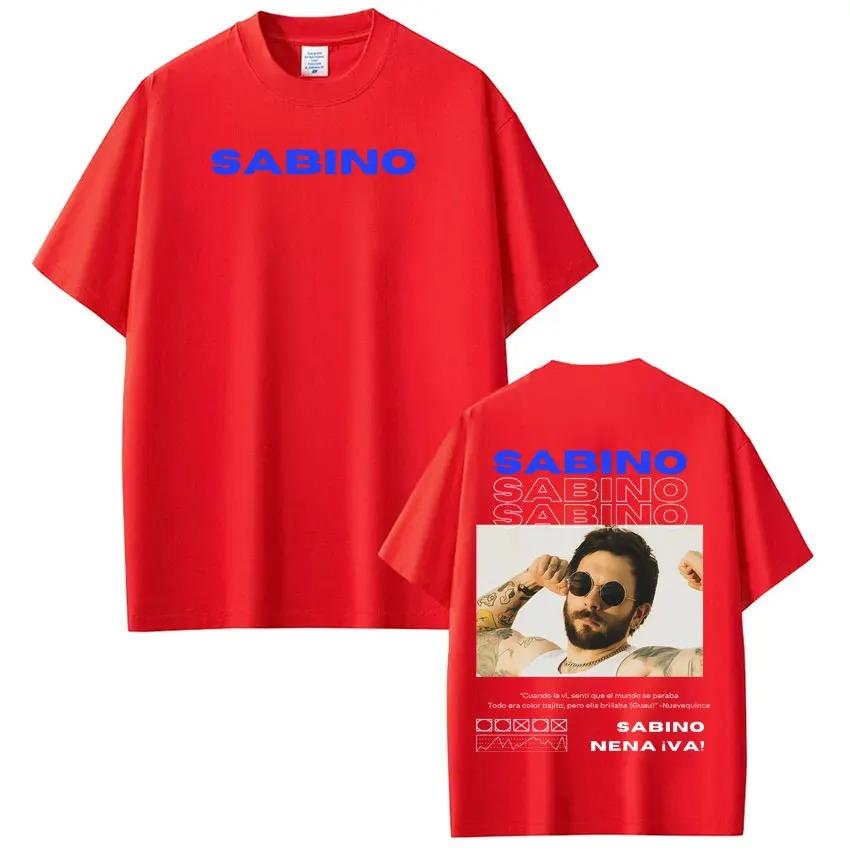 Rapper Sabino Album Tour Printed TShirt Unisex Harajuku Style Fashion Short Sleeve Casual High Quality HipHop TShirt