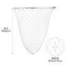 KOMCLUB Large Landing Nylon Fishing Net with Folding Landing Frame and Aluminum Oval for Freshwater and Saltwater Use Net, Frame, Lightweight,