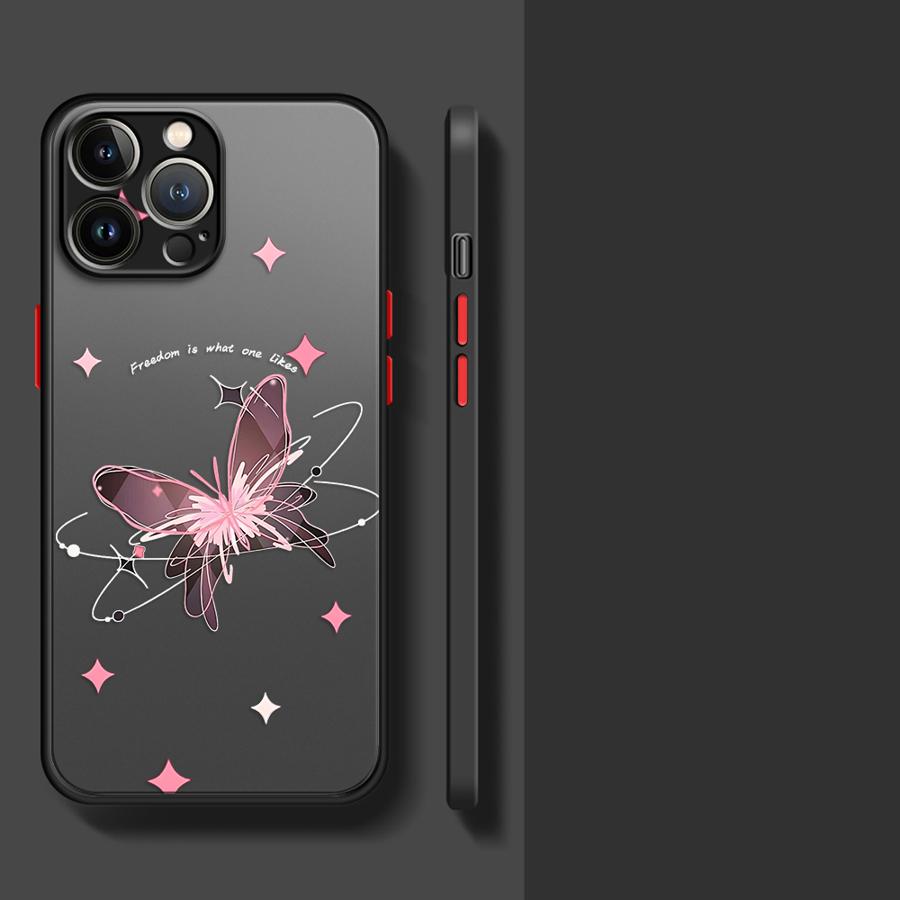 Beautiful Butterfly Art Funda Back Phone Cover Case for iPhone 17 Pro Max 16 Plus 11 13 Mini Air XS XR 14 15 7 8 SE 12