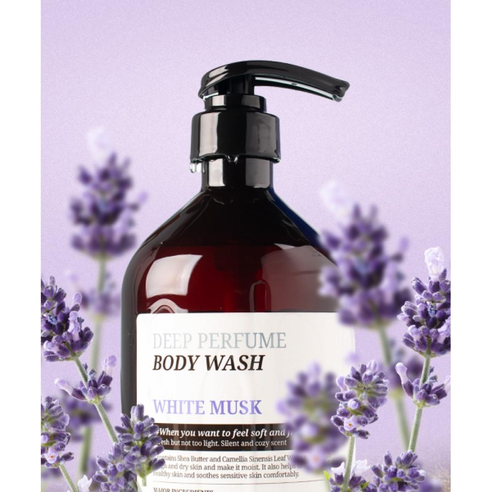 W.skin Laboratory Глубокий парфюмированный гель для душа с высокой степенью увлажнения 1000 мл 2 типа Аромат детской присыпки Аромат белого мускуса