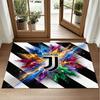 Juventus FC Design Crystal Velvet Rug Soft Decorative Mat for Bedroom Entrance