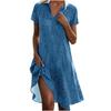 Summer Polka Dot V-Neck Short-Sleeve Dress for Women