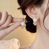 Модные белые серьги-цветы, универсальные серьги для поездок на работу, милые и изысканные серьги.